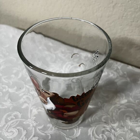 Disney Snow White & 7 Dwarves Grumpy Dwarf Drinking 5” Glass Clear Mushrooms - Picture 2 of 8